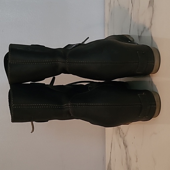 Sorel Joan Of Arctic Black Leather Suede Lace-up Wedge Waterproof Mid Boots 11 - Picture 7 of 14